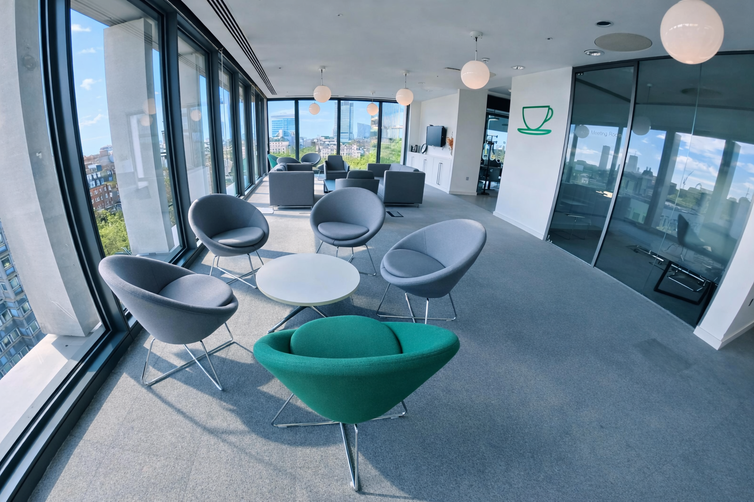 8th Floor panoramic views at 130 Euston Road